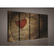 Srdce na dřevě 180 S7 - čtyřdílný
